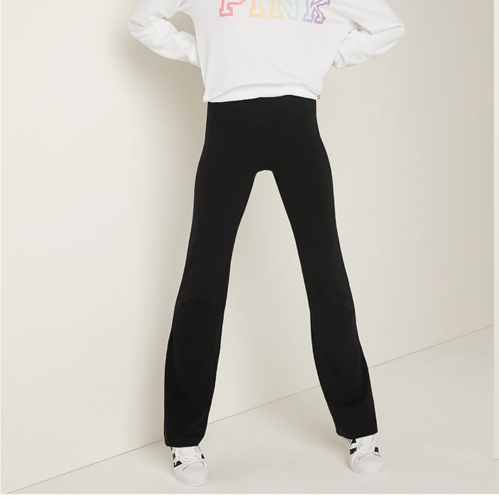 NWT- VS Pink COTTON MID RISE YOGA PANTS